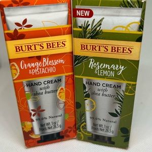 2x Burt’s bees hand cream orange blossoms and pistachios & rosemary lemon